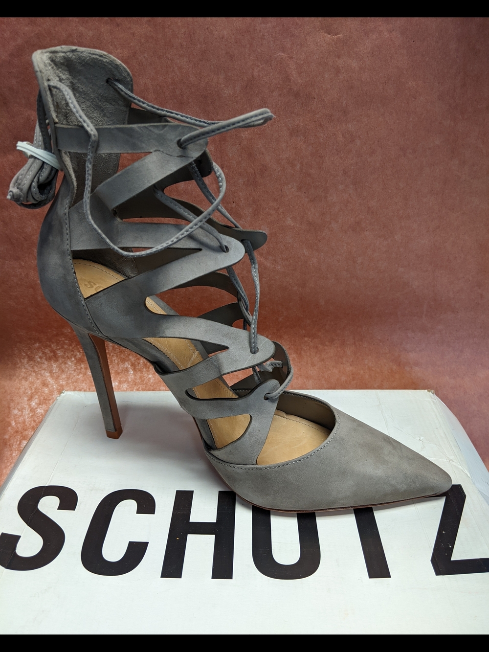 Schutz Niche Women's Dress Pump - Mouse Grey - NEW